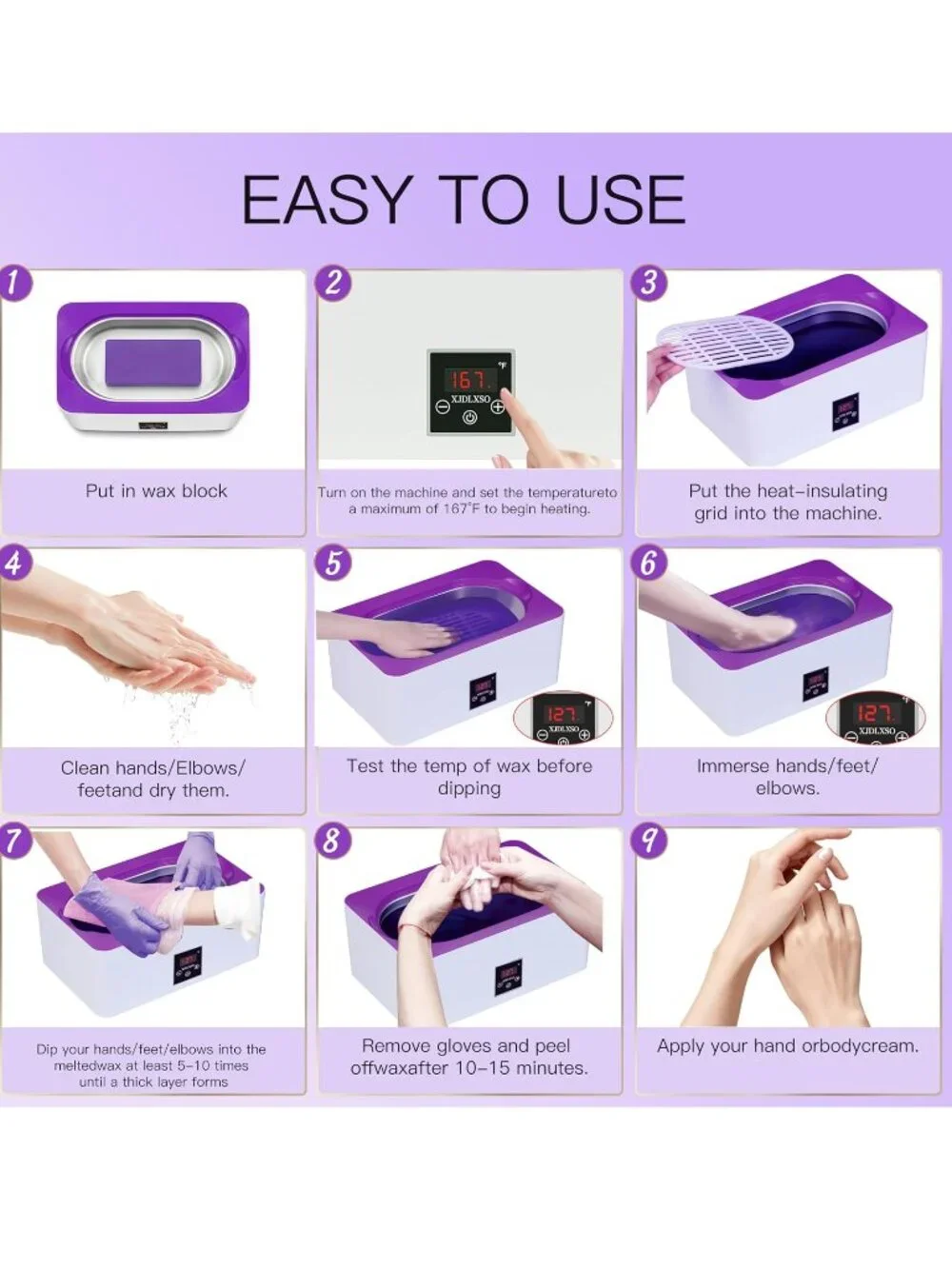 NEW Professional Large Capacity Paraffin Wax Warmer Hand Foot Hot Full Kit Set